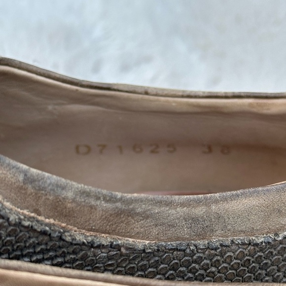 Sartori Gold leather oxfords Italian handmade slip on loafers EU 38 US 7-7.5 - Picture 11 of 14